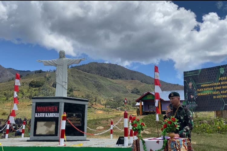 Kisah Perjuangan Prajurit TNI Dirikan Monumen Kasih Karunia, Kembaran Christo Redentor Brasil di Lanny Jaya