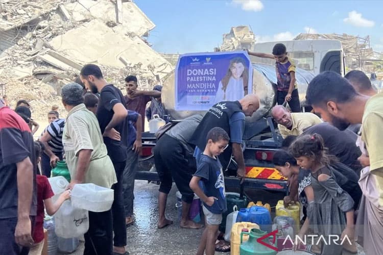 Kolaborasi BAZNAS RI dan Ivan Gunawan, Air Bersih dan Makanan Tersalurkan di Gaza